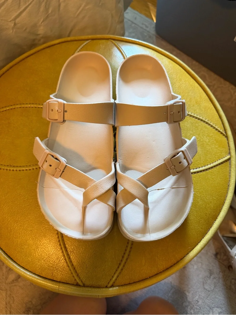 Beige Sandal Slides